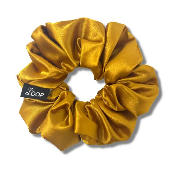 Mustard Satin Scrunchie