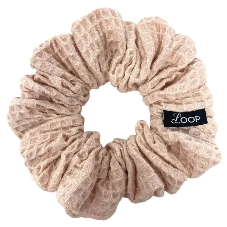 Pink Spa Waffle Scrunchie