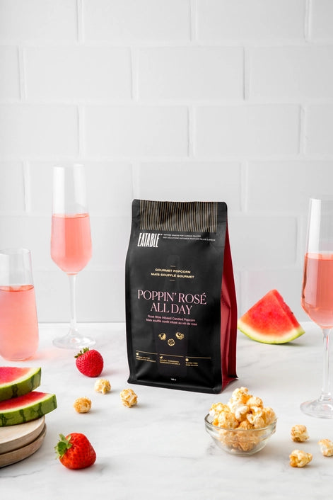 Poppin' Rosé All Day Wine Infused Gourmet Popcorn