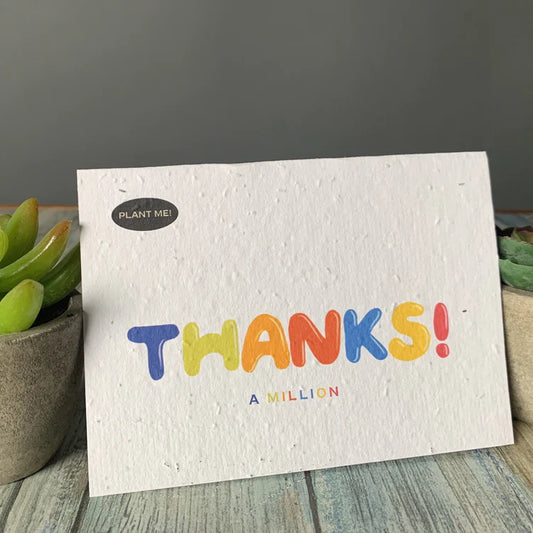 Thanks a Million Plantable Greeting Card