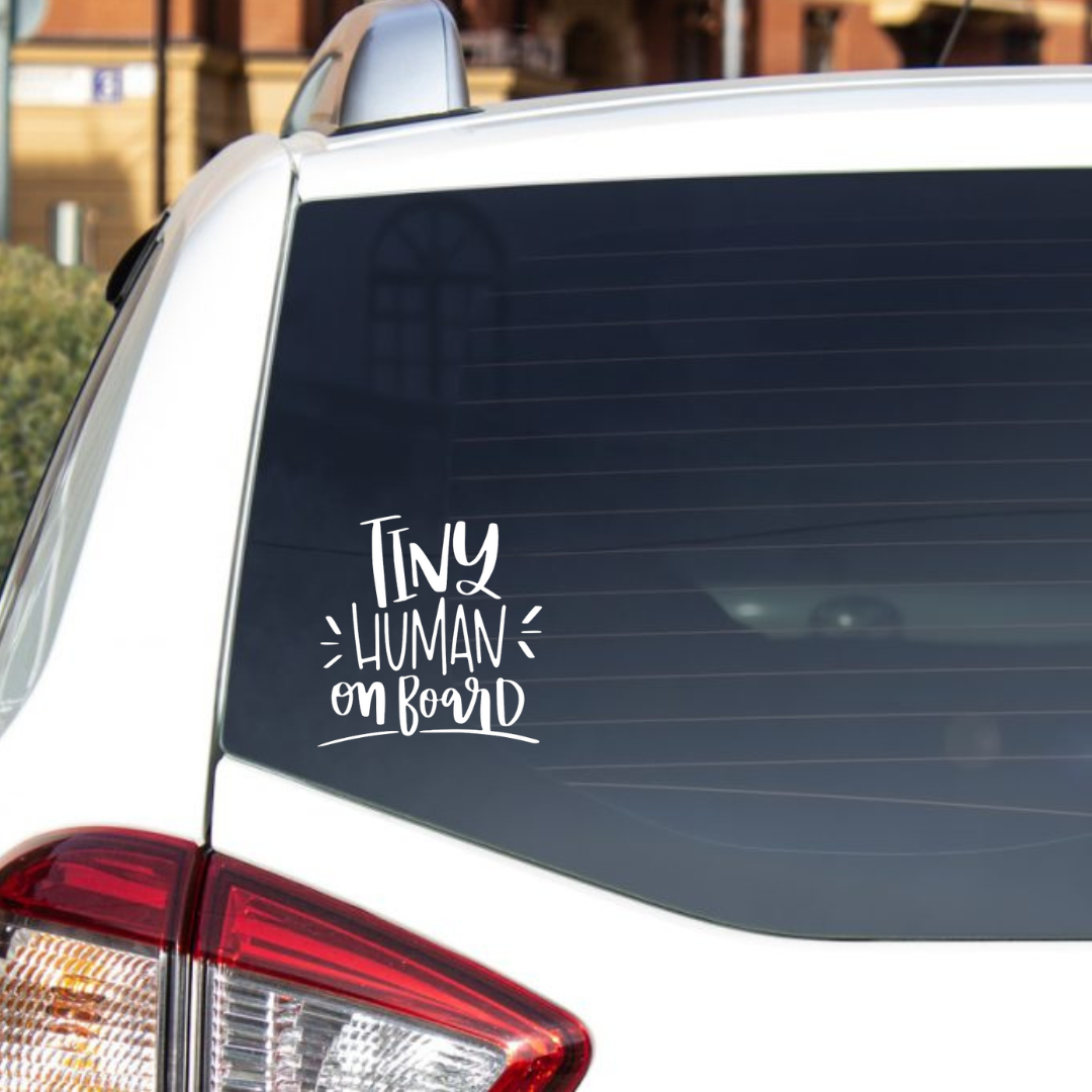 Car Decal - Tiny Human on Board