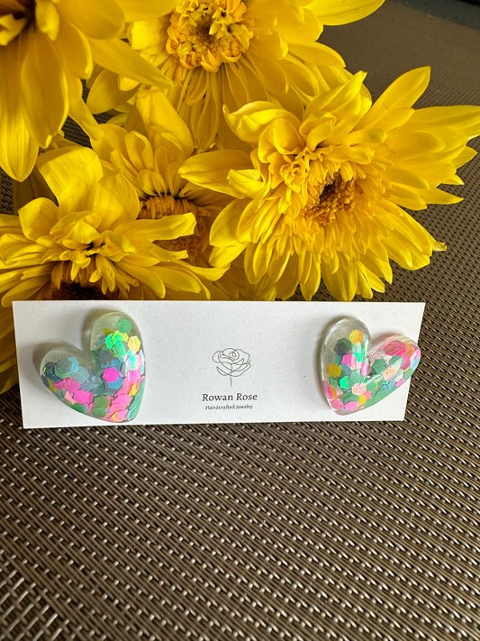 Sparkle Heart Earrings